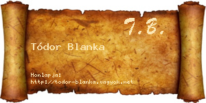 Tódor Blanka névjegykártya